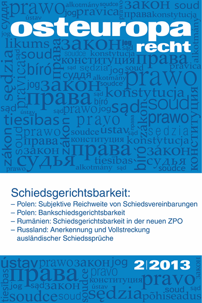 Zur Regelung Der Schiedsgerichtsbarkeit In Der Neuen Rumanischen Zivilprozessordnung Ebook 2013 0030 6444 Nomos Elibrary
