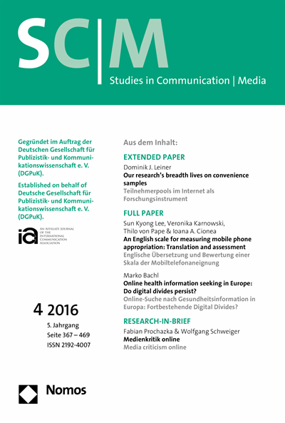 SCM Studies in Communication and Media