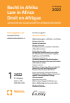 RiA Recht in Afrika | Law in Africa | Droit en Afrique