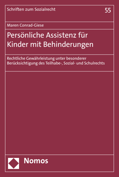 Personliche Assistenz Fur Kinder Mit Behinderungen Ebook 2020 978 3 8487 6210 1 Volume 2020 Issue Nomos Elibrary
