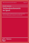 Peter W. Heermann - Verbandsautonomie im Sport