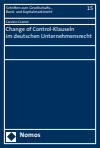 Carsten Cramer - Change of Control-Klauseln im deutschen Unternehmensrecht