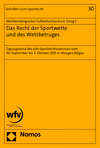  Württembergischer Fußballverband e.V. - Das Recht der Sportwette und des Wettbetruges