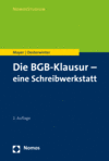 Volker Mayer, Petra Oesterwinter - Die BGB-Klausur - eine Schreibwerkstatt