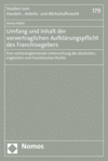 Anna Hahn - Umfang und Inhalt der vorvertraglichen Aufklärungspflicht des Franchisegebers