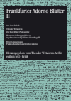 Rolf Tiedemann - Frankfurter Adorno Blätter II