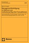 Myriam Spengler - Managementbeteiligung im Rahmen von Institutional Buy-Out Transaktionen