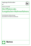 Andreas Pernfuß - Die Effizienz des Europäischen Mahnverfahrens