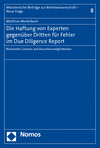 Matthias Merkelbach - Die Haftung von Experten gegenüber Dritten für Fehler im Due Diligence Report