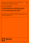 Christian Groß-Bölting - Gesellschaftervereinbarungen in der Aktiengesellschaft
