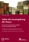 Franz Adam Löffler - Ueber die Gesetzgebung der Presse