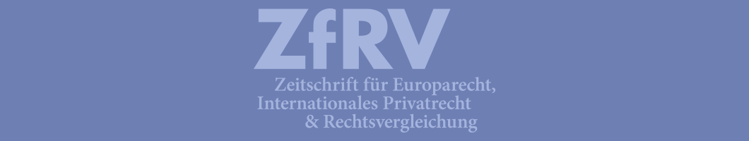 Zeitschrift für Europarecht, Int. Privatrecht und Rechtsvergleichung Banner
