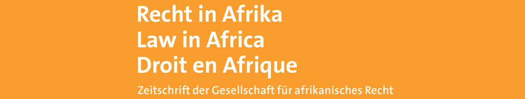 Zeitschrift der Gesellschaft für afrikanisches Recht Banner